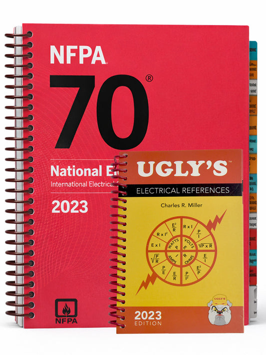 NFPA 70, NEC 2023, National Electrical Code 2023 Spiralbound (9781455929375 ) +2023 Ugly's Electrical References