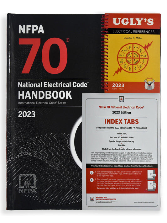 NFPA 70, NEC2023, National Electrical Code 2023 Handbook(9781455930715) +2023 Ugly's Electrical References