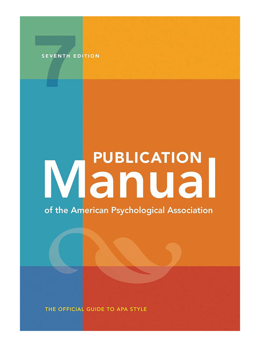 Publication Manual of the American Psychological Association (9781433832161)